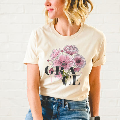 Grace Tee Shirts For Women - Christian Shirts for Women - Religious Tee Shirts