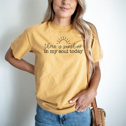 There Is Sunshine In My Soul Today Tee Shirts For Women - Christian Shirts for Women - Religious Tee Shirts