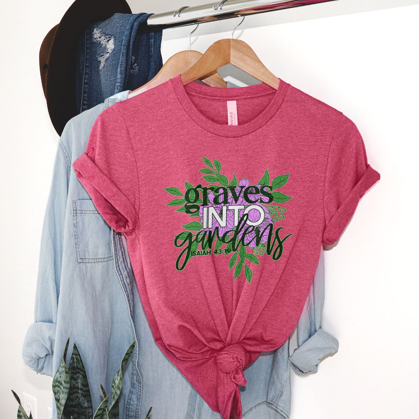 Graves Into Gardens Beauty For Ashes Tee Shirts For Women - Christian Shirts for Women - Religious Tee Shirts