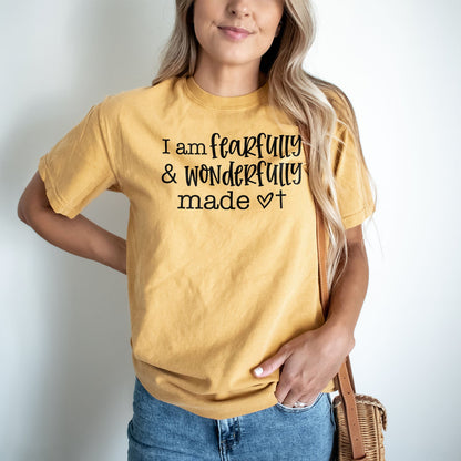 I Am Fearfully And Wonderfully Made Tee Shirts For Women - Christian Shirts for Women - Religious Tee Shirts