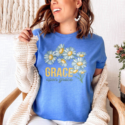 Grace Upon Grace Tee Shirts For Women - Christian Shirts for Women - Religious Tee Shirts
