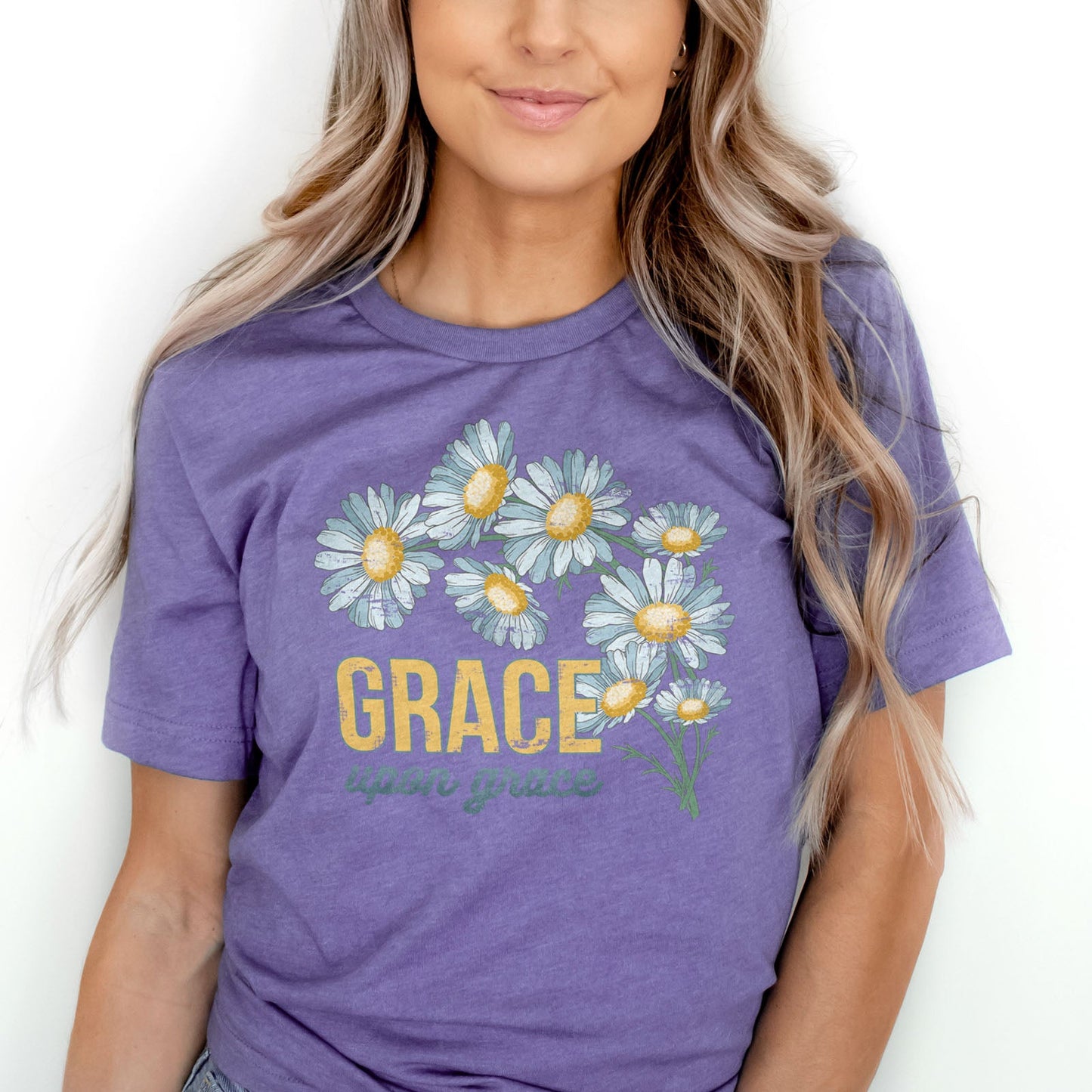 Grace Upon Grace Tee Shirts For Women - Christian Shirts for Women - Religious Tee Shirts