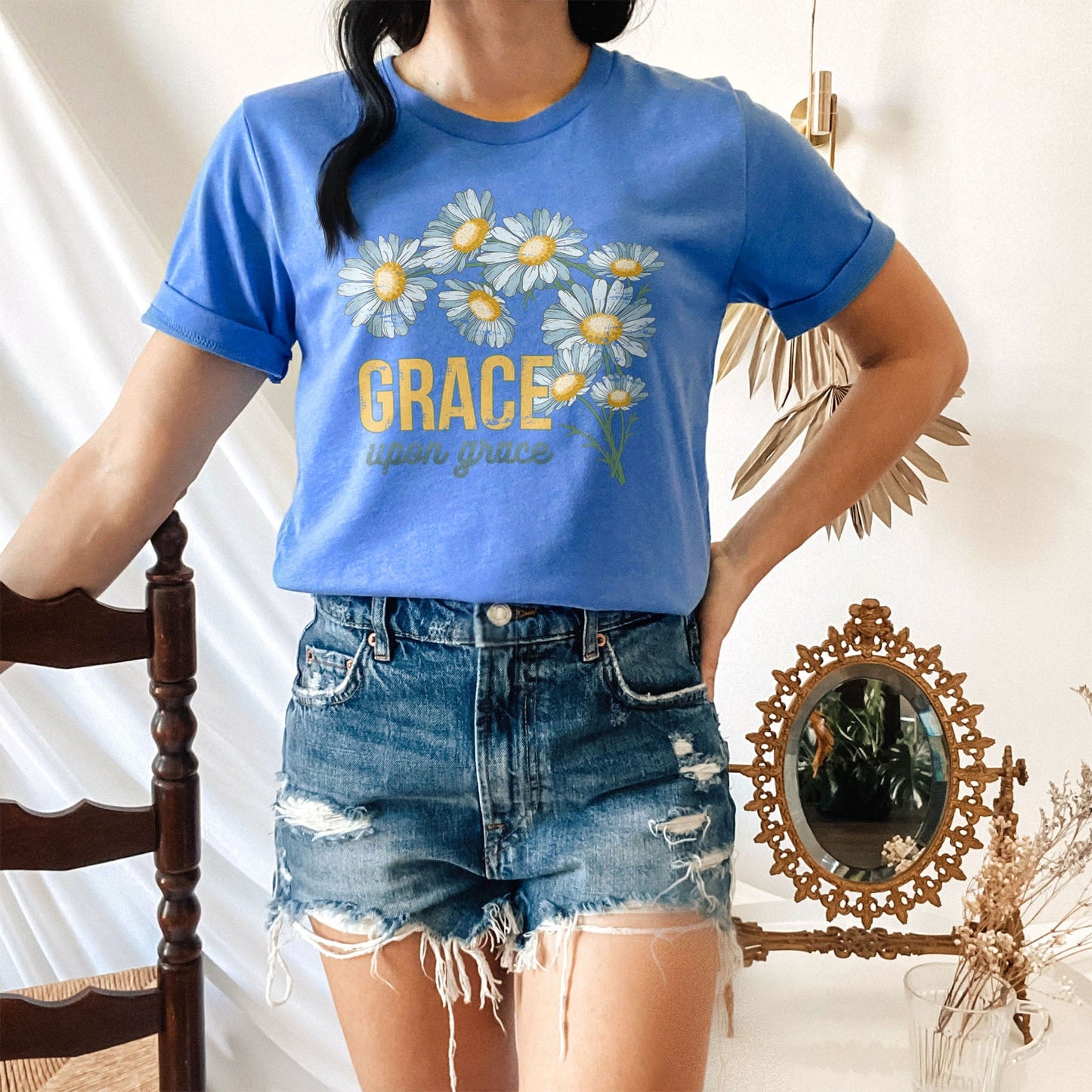 Grace Upon Grace Tee Shirts For Women - Christian Shirts for Women - Religious Tee Shirts