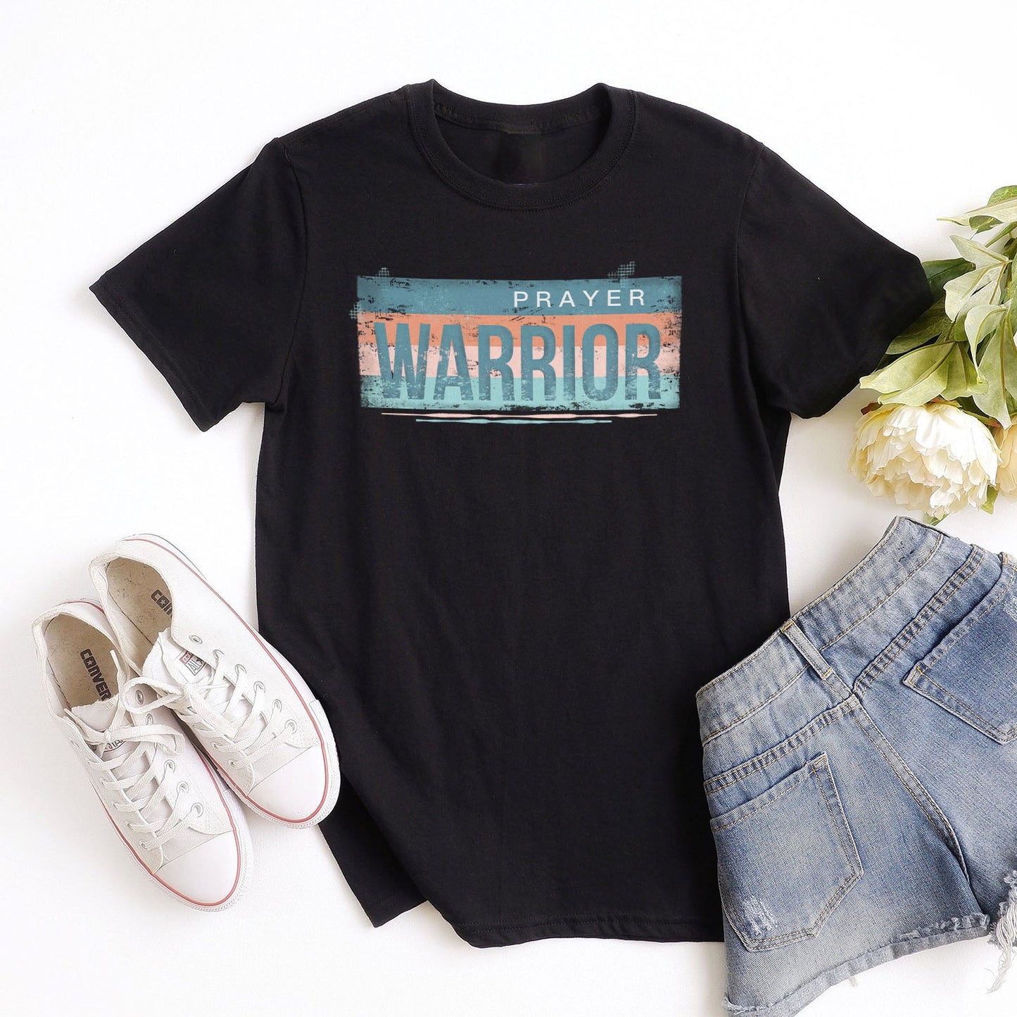 Prayer Warrior Tee Shirts For Women - Christian Shirts for Women - Religious Tee Shirts