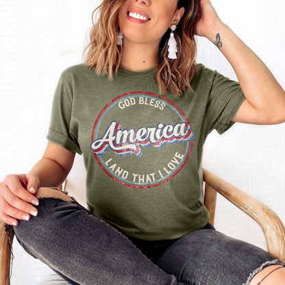 God Bless America Tee Shirts For Women - Christian Shirts for Women - Religious Tee Shirts