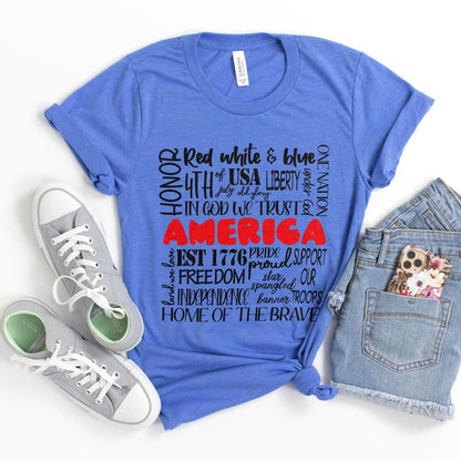 The America Tee Shirts For Women - Christian Shirts for Women - Religious Tee Shirts