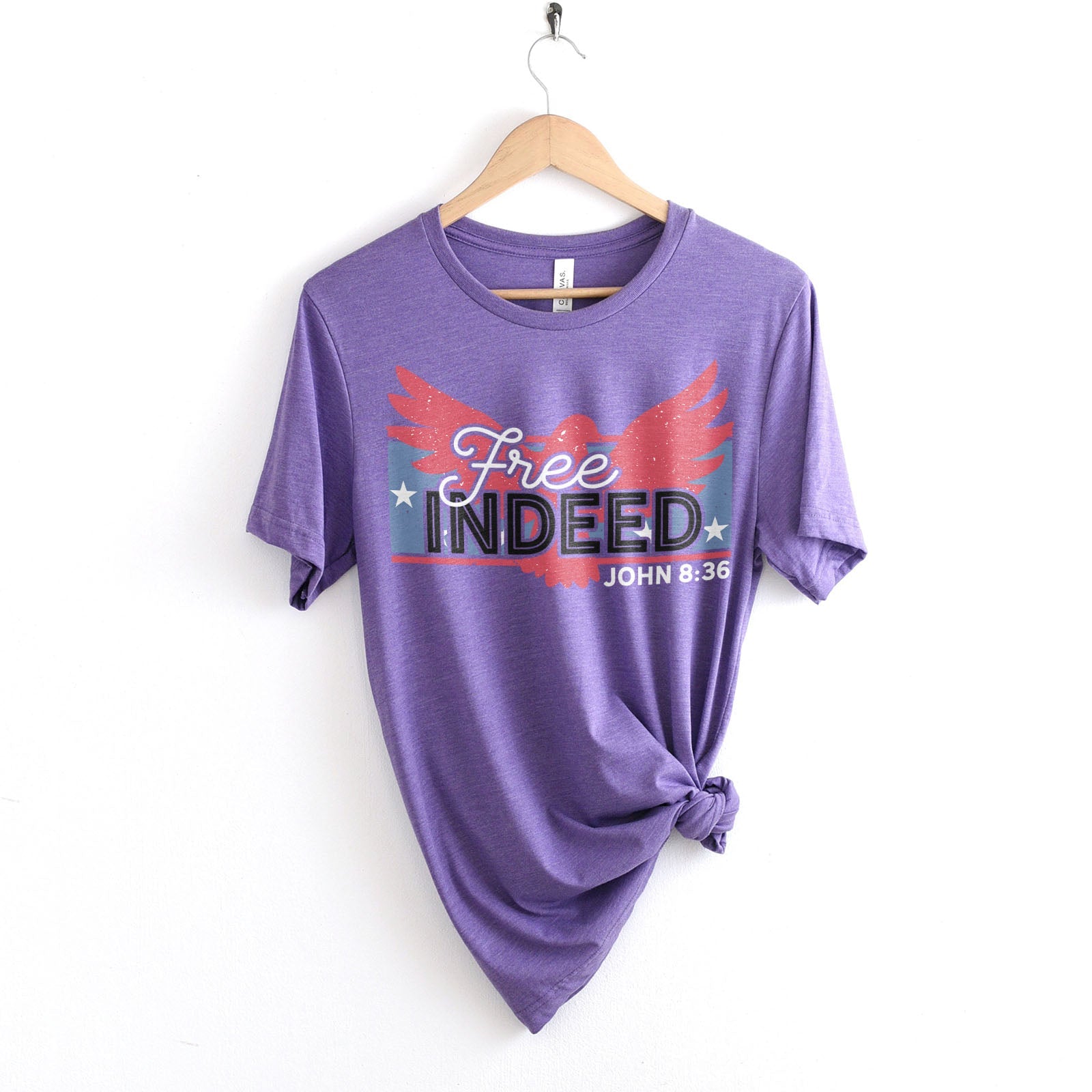 Free Indeed John 8:36 Tee Shirts For Women - Christian Shirts for Women - Religious Tee Shirts