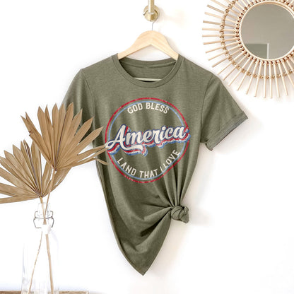 God Bless America Tee Shirts For Women - Christian Shirts for Women - Religious Tee Shirts