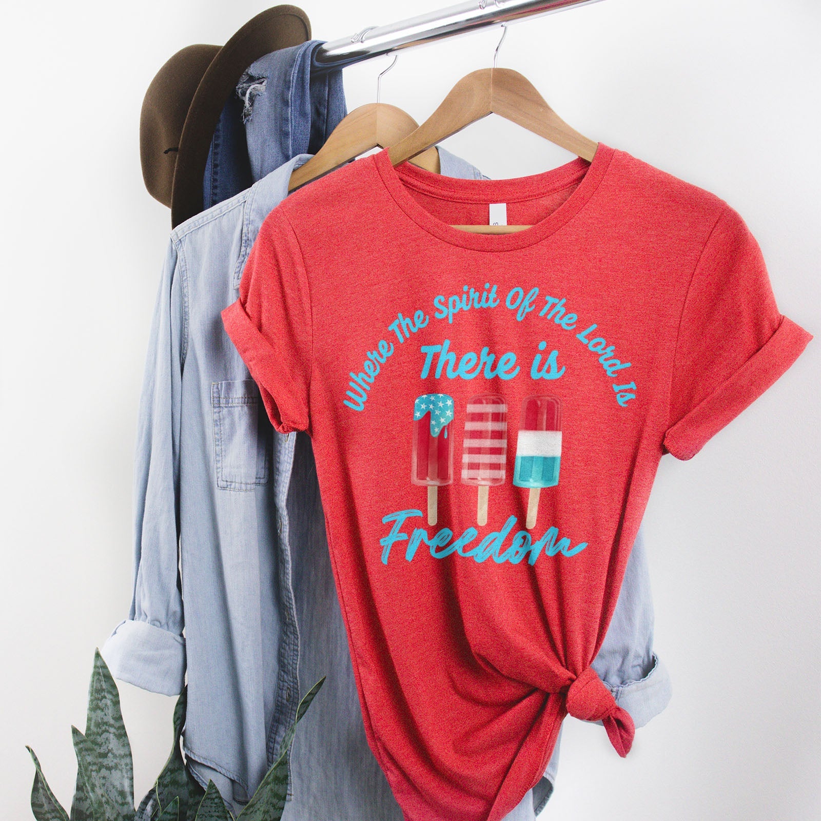 Where the Spirit of the Lord is There is Freedom Tee Shirts For Women - Christian Shirts for Women - Religious Tee Shirts