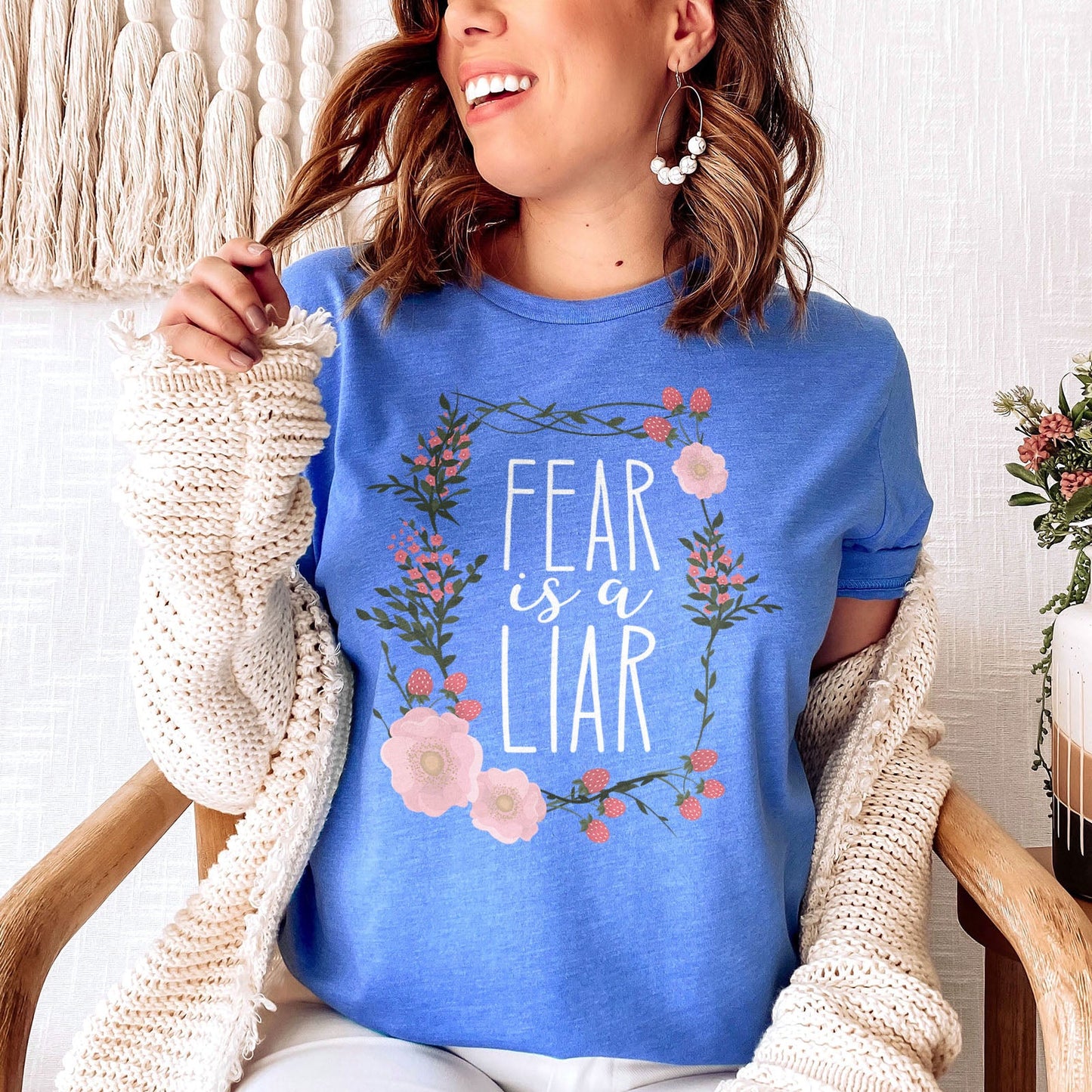 Fear is a Liar Tee Shirts For Women - Christian Shirts for Women - Religious Tee Shirts