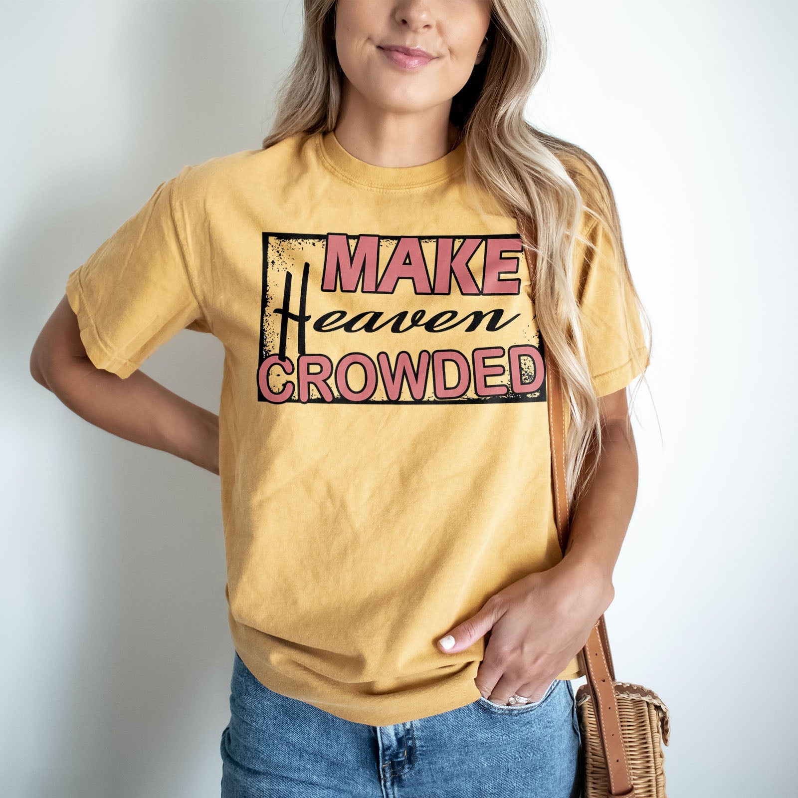 Make Heaven Crowded Tee Shirts For Women - Christian Shirts for Women - Religious Tee Shirts