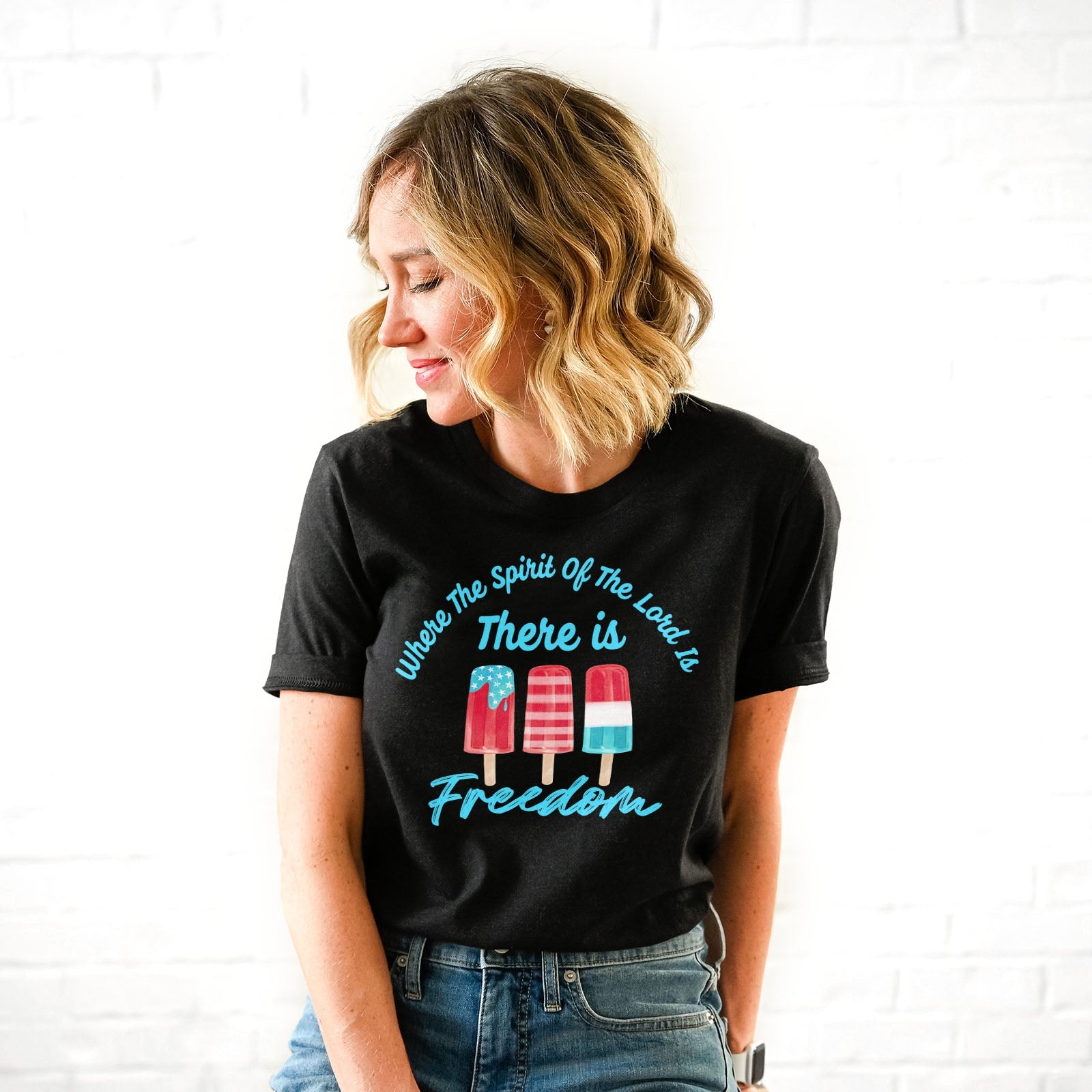 Where the Spirit of the Lord is There is Freedom Tee Shirts For Women - Christian Shirts for Women - Religious Tee Shirts