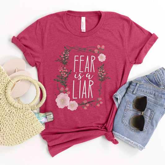 Fear is a Liar Tee Shirts For Women - Christian Shirts for Women - Religious Tee Shirts