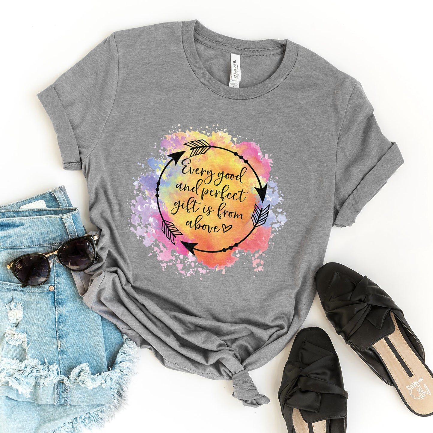Every Good and perfect Gift Is From Above Tee Shirts For Women - Christian Shirts for Women - Religious Tee Shirts