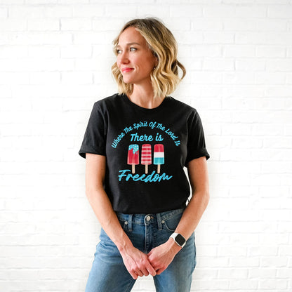 Where the Spirit of the Lord is There is Freedom Tee Shirts For Women - Christian Shirts for Women - Religious Tee Shirts