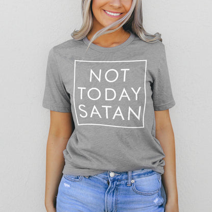 Not Today Satan Tee Shirts For Women - Christian Shirts for Women - Religious Tee Shirts