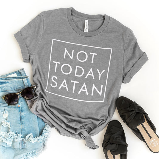 Not Today Satan Tee Shirts For Women - Christian Shirts for Women - Religious Tee Shirts