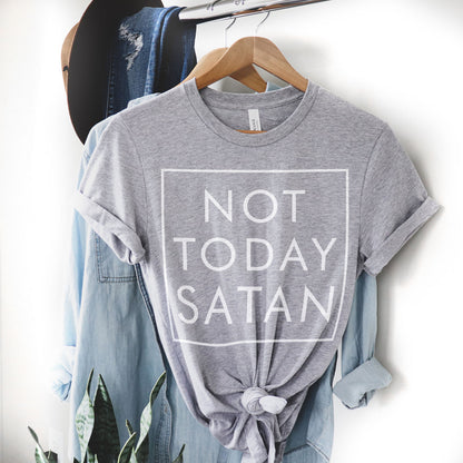 Not Today Satan Tee Shirts For Women - Christian Shirts for Women - Religious Tee Shirts