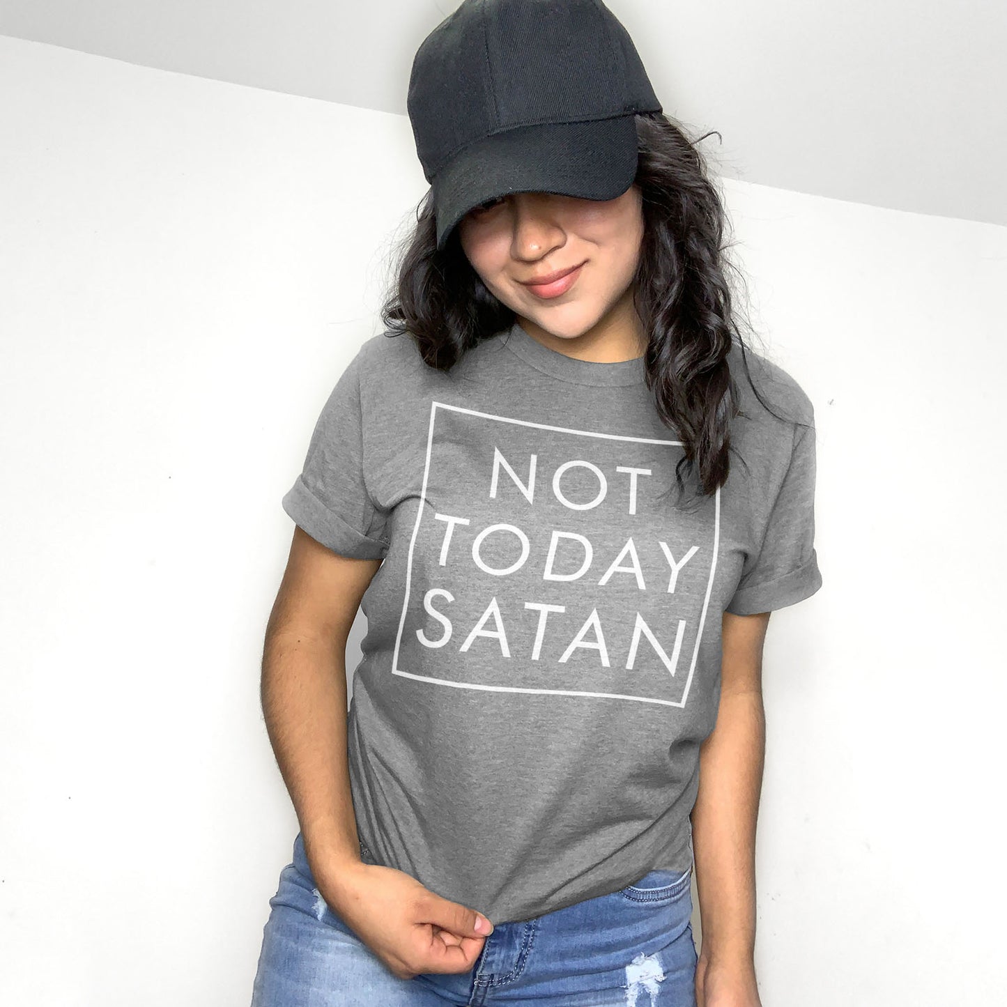 Not Today Satan Tee Shirts For Women - Christian Shirts for Women - Religious Tee Shirts