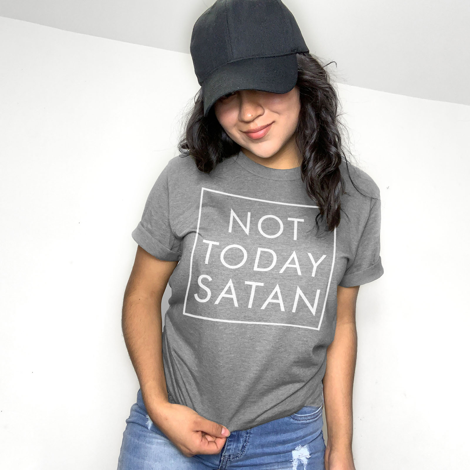 Not Today Satan Tee Shirts For Women - Christian Shirts for Women - Religious Tee Shirts