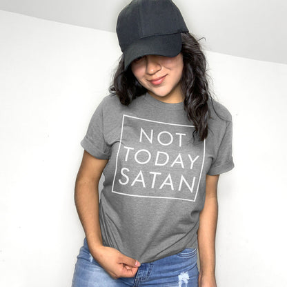 Not Today Satan Tee Shirts For Women - Christian Shirts for Women - Religious Tee Shirts