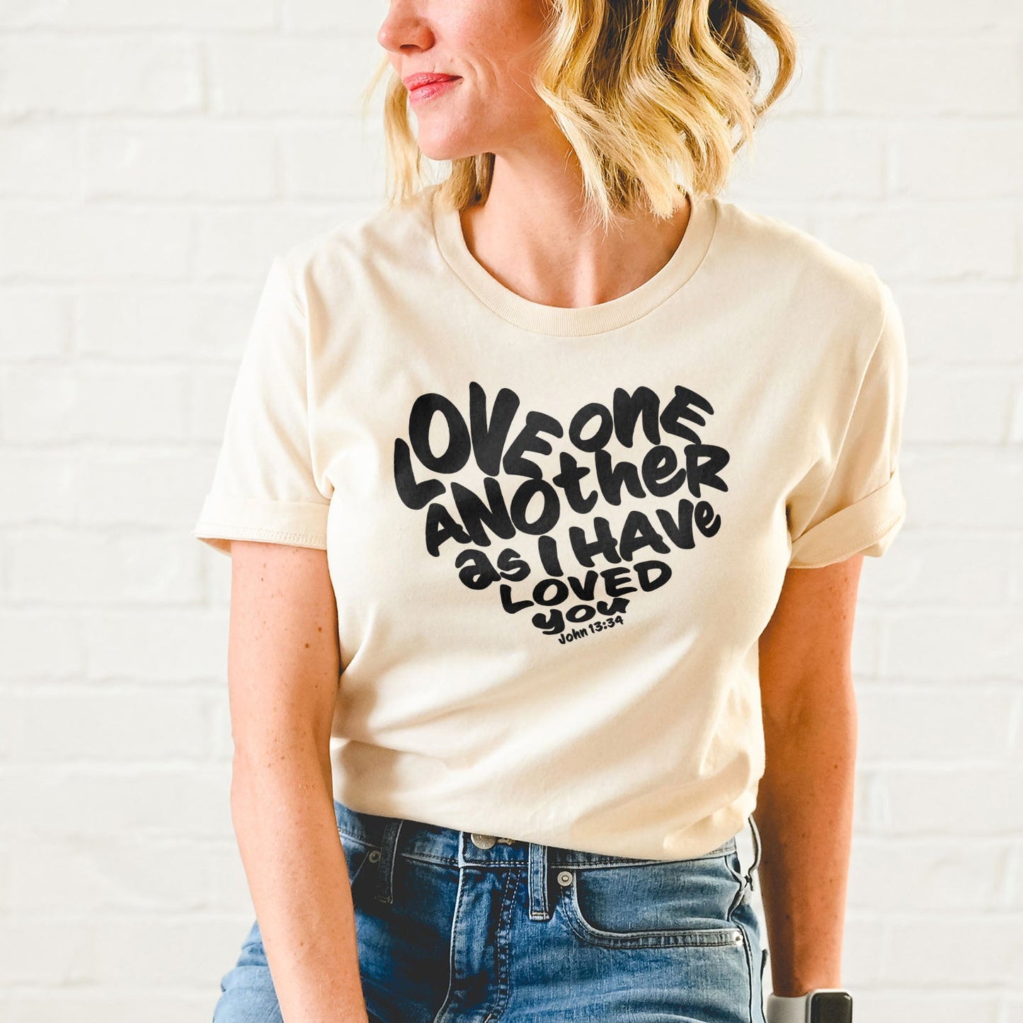 Love One Another Tee Shirts For Women - Christian Shirts for Women - Religious Tee Shirts