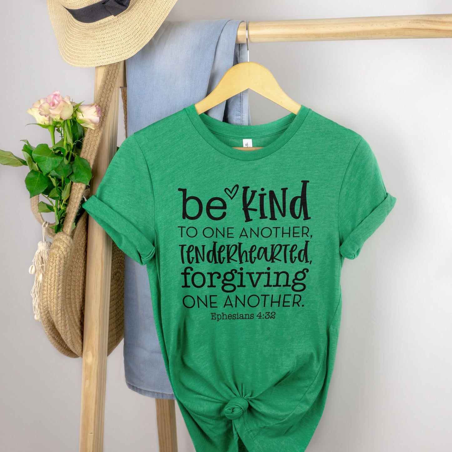 Be Kind To One Another Tenderhearted Forgiving One Another Tee Shirts For Women - Christian Shirts for Women 