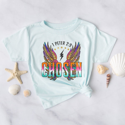 Chosen Retro Wings Tee Shirts For Women - Christian Shirts for Women - Religious Tee Shirts