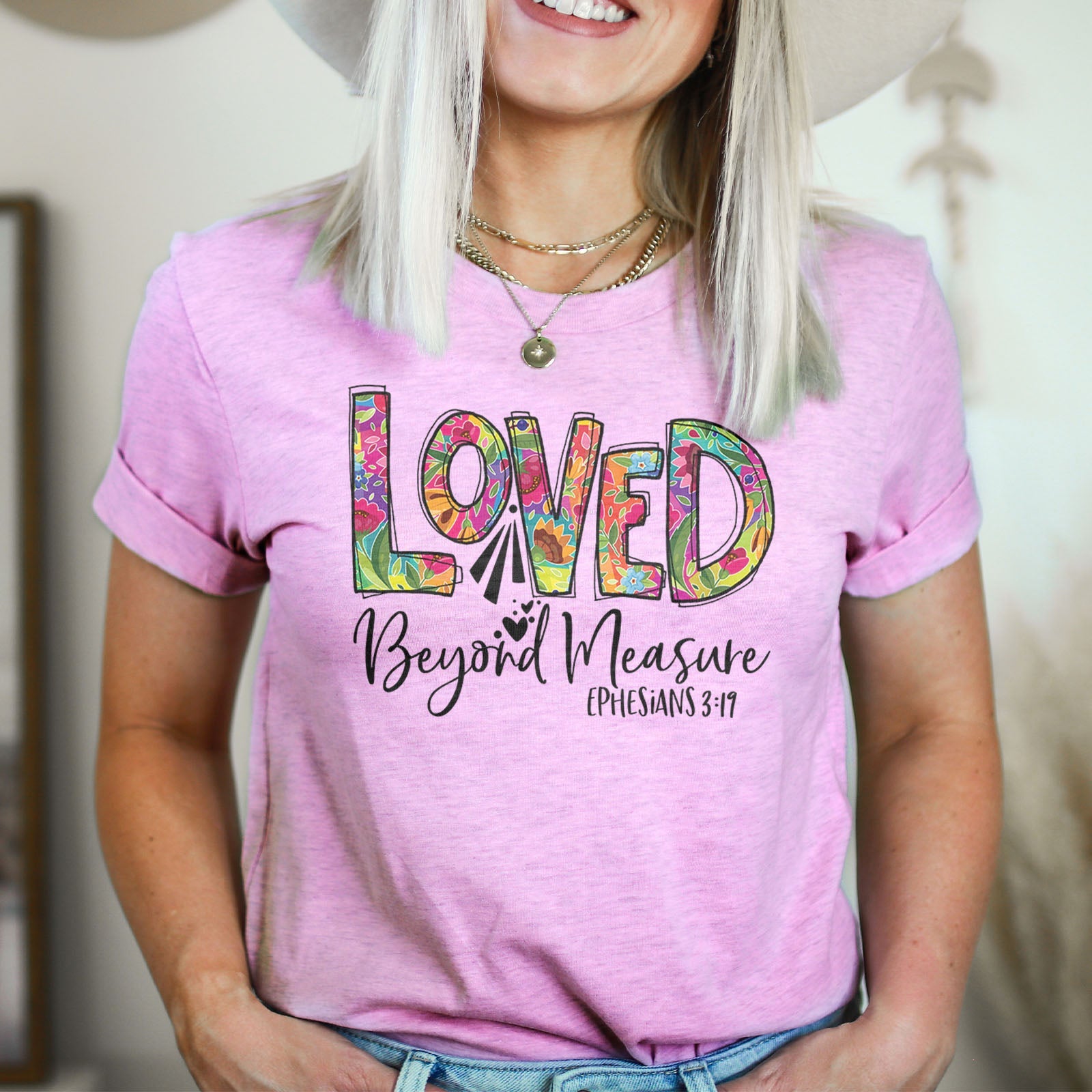 Loved Beyond Measure Tee Shirts For Women - Christian Shirts for Women - Religious Tee Shirts