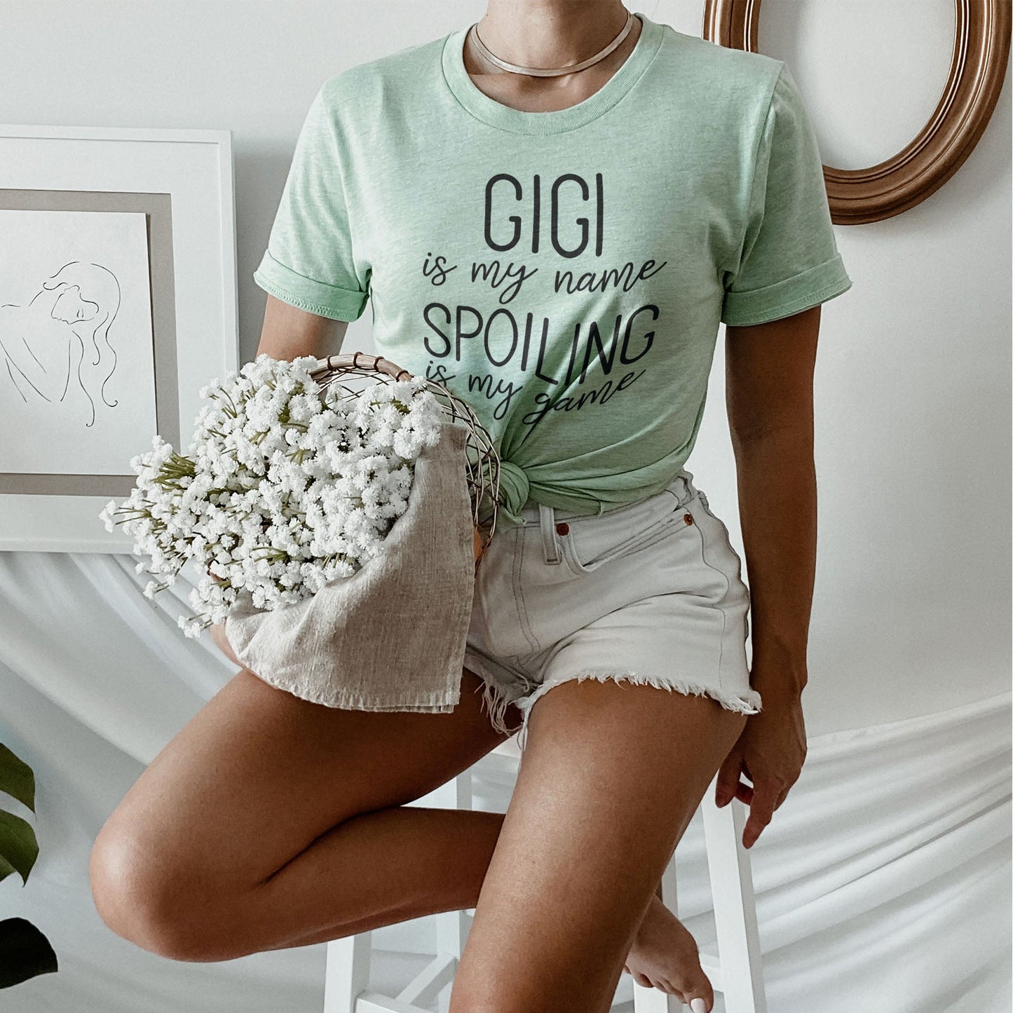 Gigi Is My Name Spoiling Is My Game Tee Shirts For Women - Christian Shirts for Women - Religious Tee Shirts