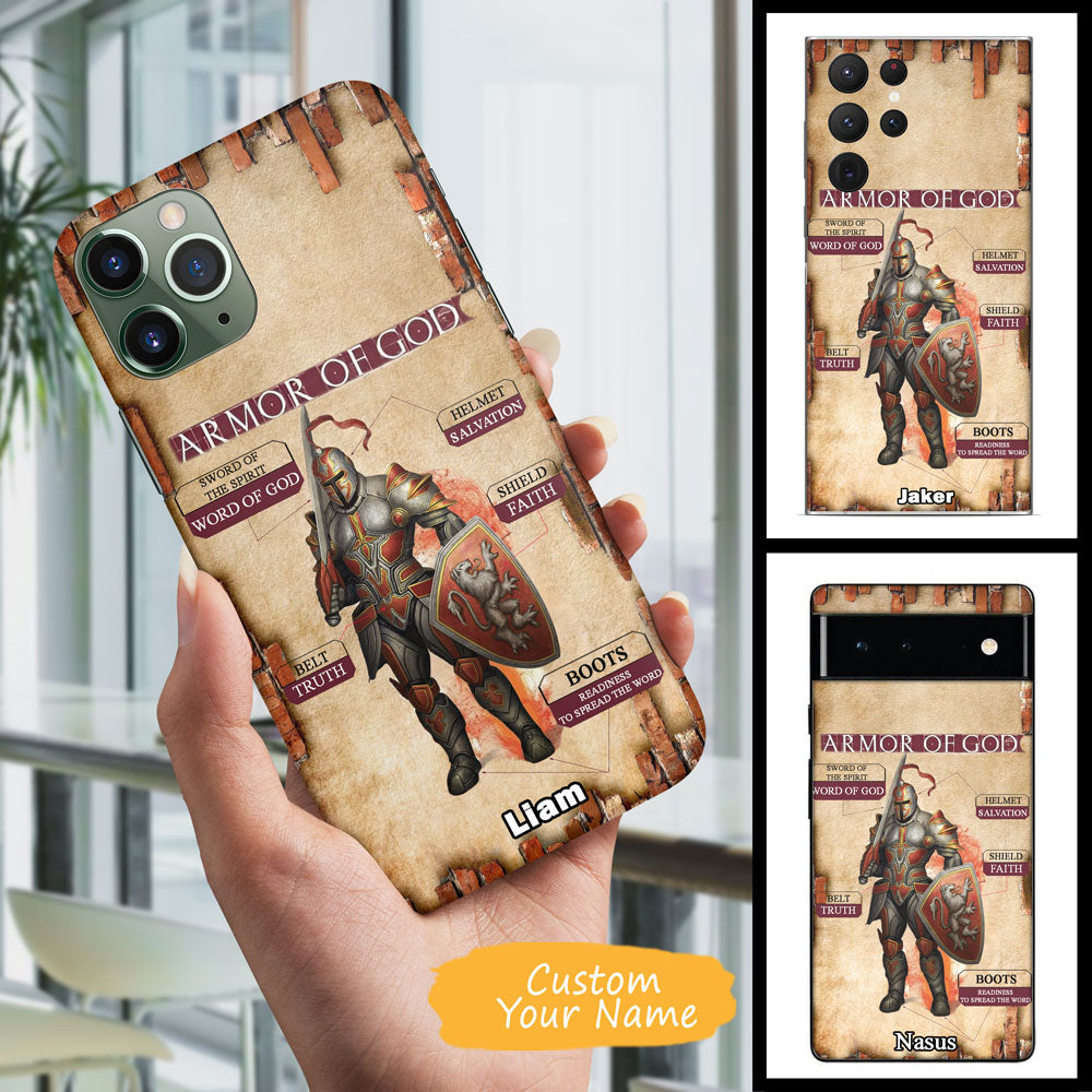 ARMOR OF GOD Personalized Phone Case - Christian Phone Case - Bible Verse Phone Case