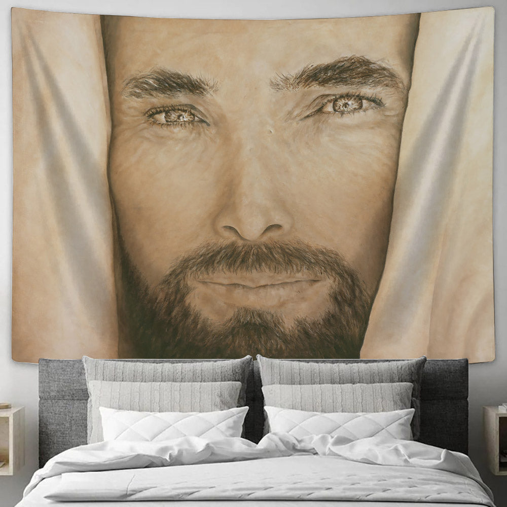 A Close Up Of Jesus's Face Tapestry - It is I Tapestry - Jesus Pictures - Christian Wall Tapestry