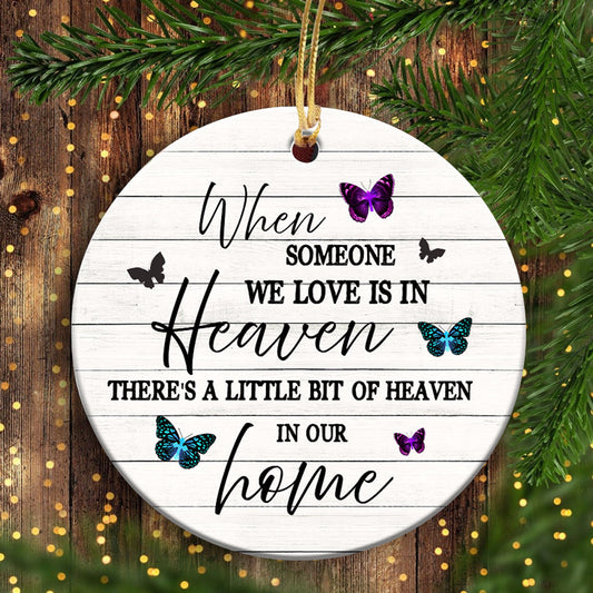 A Little Bit Of Heaven In Our Home Circle Ornament - Christmas Ornament - Ciaocustom