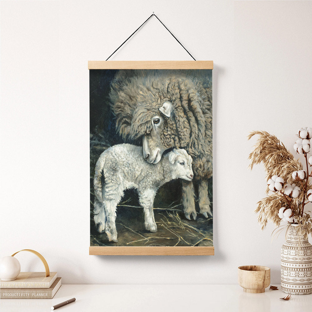 A Mother's Embrace Hanging Canvas Wall Art - Gift For Mom - Religious Canvas