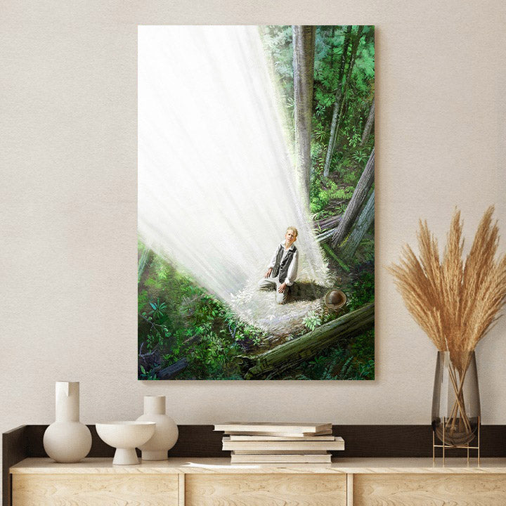 A Pillar Of Light Canvas Wall Art - Christan Wall Decor