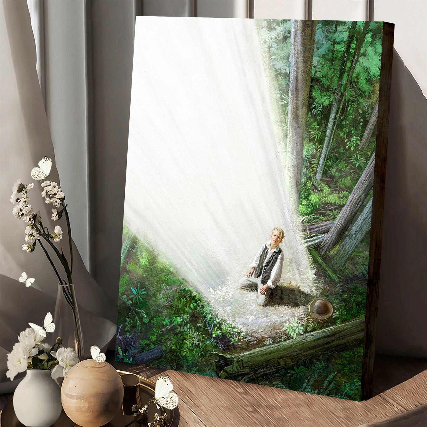 A Pillar Of Light Canvas Wall Art - Christan Wall Decor