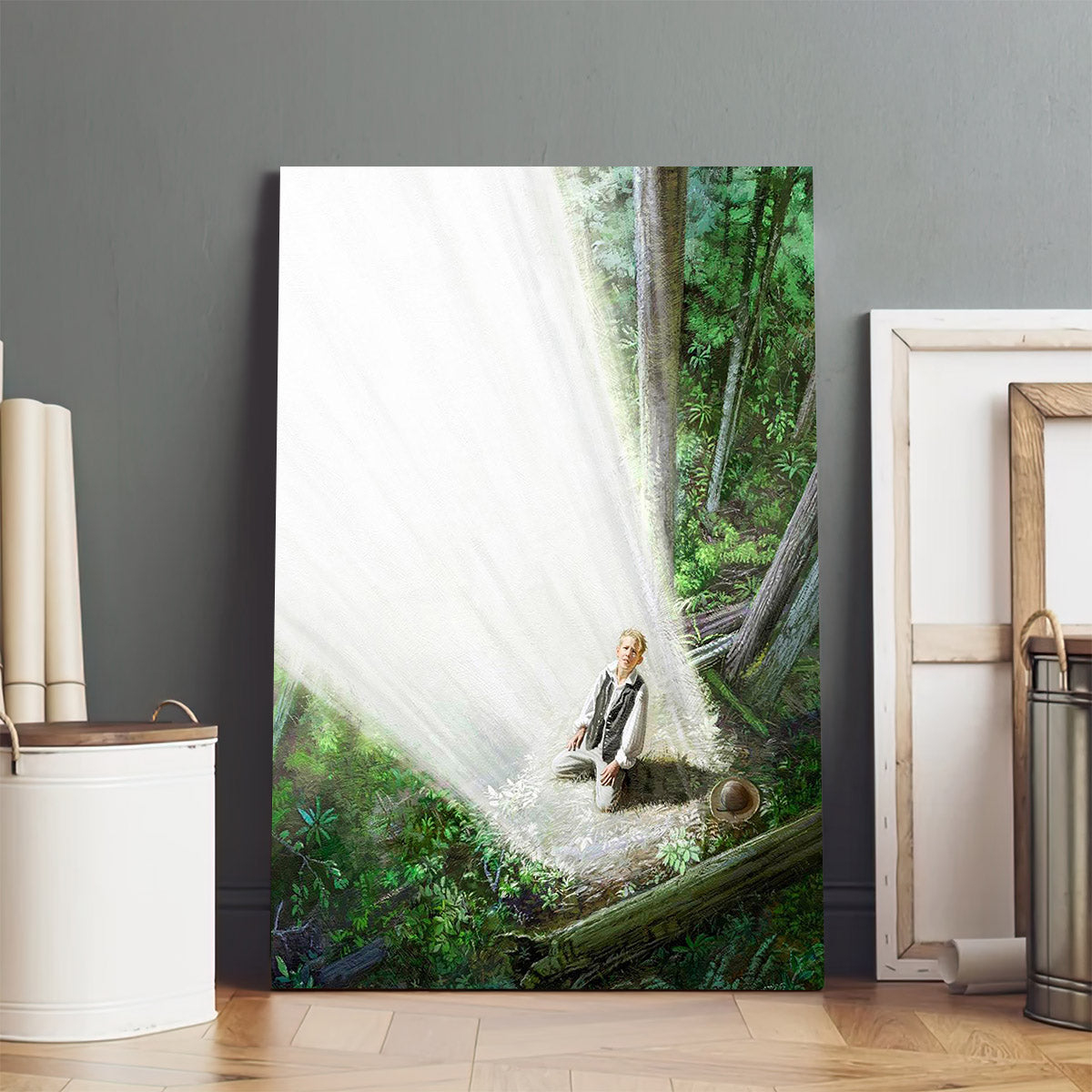 A Pillar Of Light Canvas Wall Art - Christan Wall Decor