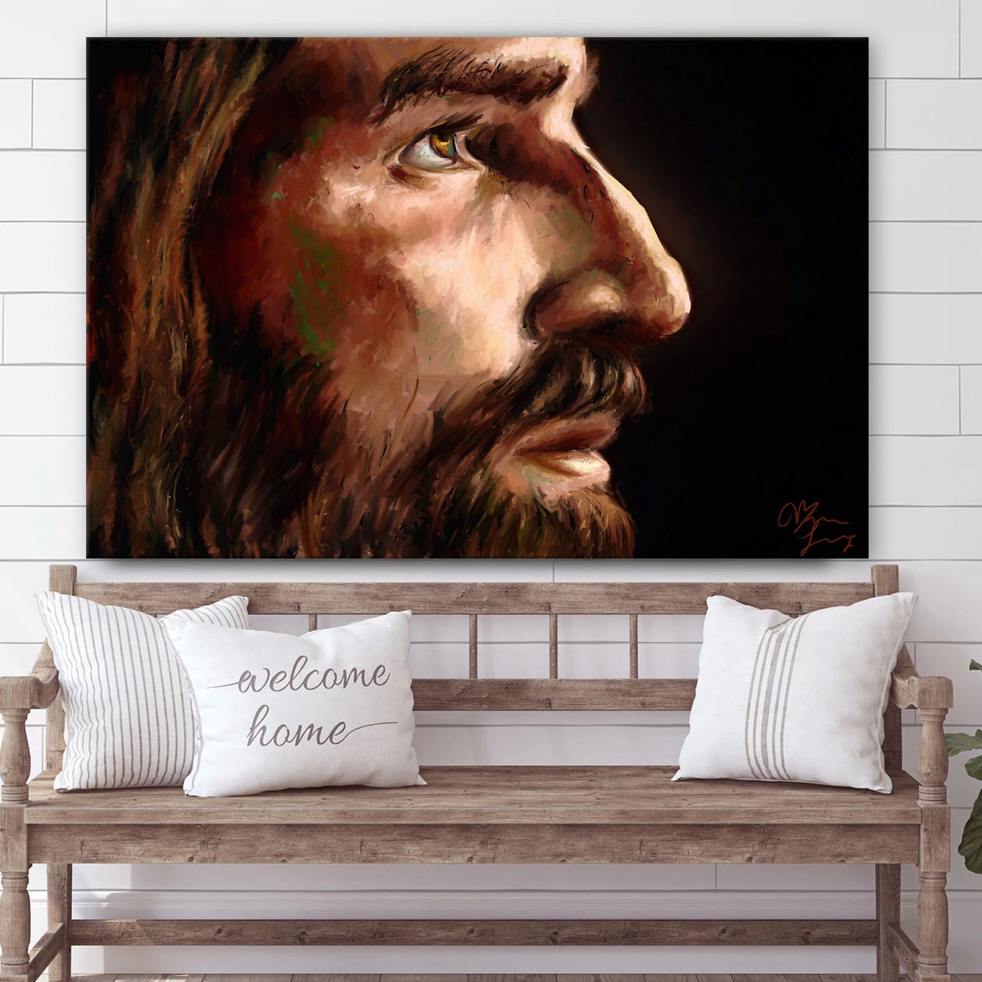 A Portrait Of Jesus - Jesus Canvas Pictures - Christian Wall Art