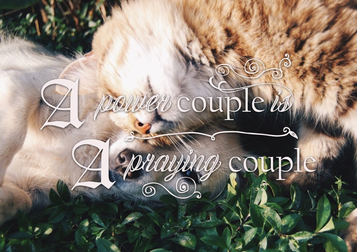 A Power Couple Is A Praying Couple Canvas Wall Art Print - Christian Canvas Wall Art