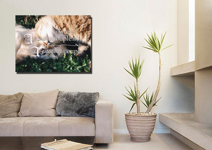 A Power Couple Is A Praying Couple Canvas Wall Art Print - Christian Canvas Wall Art