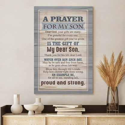 A Prayer For My Son Canvas Wall Art Christian - Religious Canvas Painting