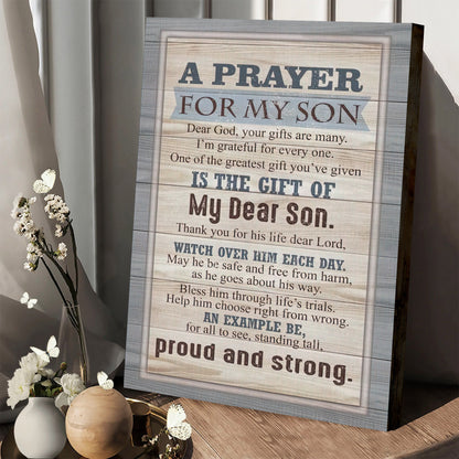 A Prayer For My Son Canvas Wall Art Christian - Religious Canvas Painting