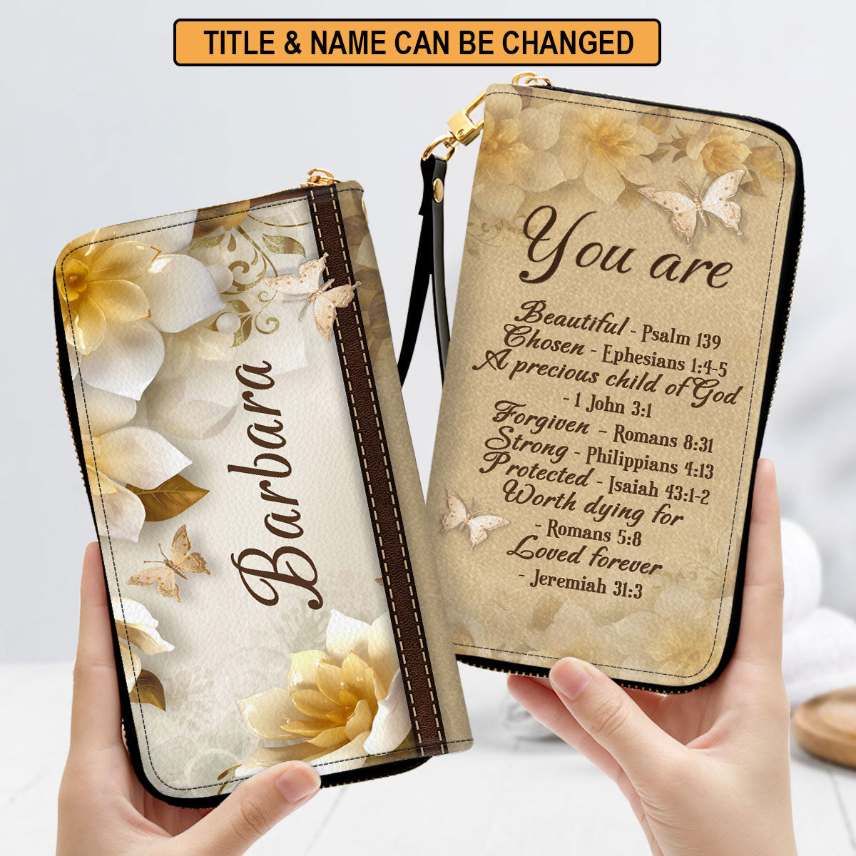 A Precious Child Of God Inspirational Gifts For Women Clutch Purse For Women - Personalized Name - Christian Gifts For Women