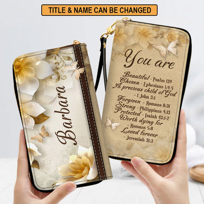 A Precious Child Of God Inspirational Gifts For Women Clutch Purse For Women - Personalized Name - Christian Gifts For Women