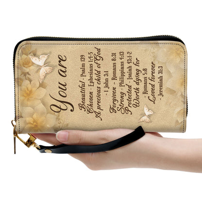 A Precious Child Of God Inspirational Gifts For Women Clutch Purse For Women - Personalized Name - Christian Gifts For Women