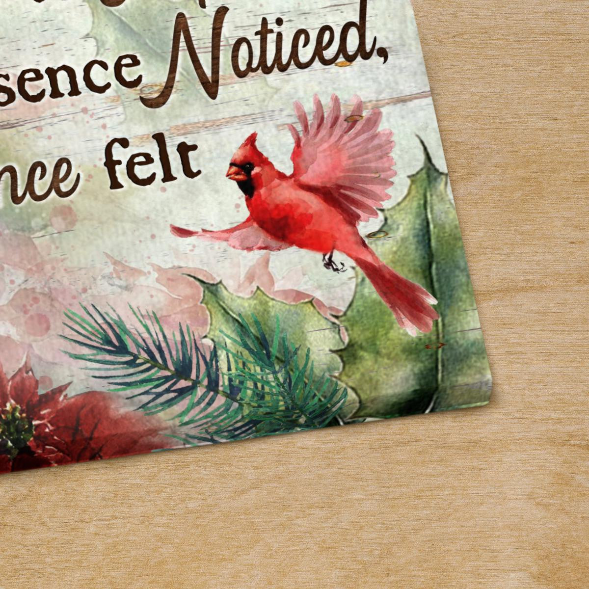 A Thought For Today Work For A Cause Not For Applause Canvas - Cardinal Poinsettia Christmas Flower Canvas - Christian Wall Art