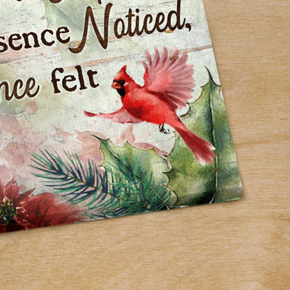 A Thought For Today Work For A Cause Not For Applause Canvas - Cardinal Poinsettia Christmas Flower Canvas - Christian Wall Art