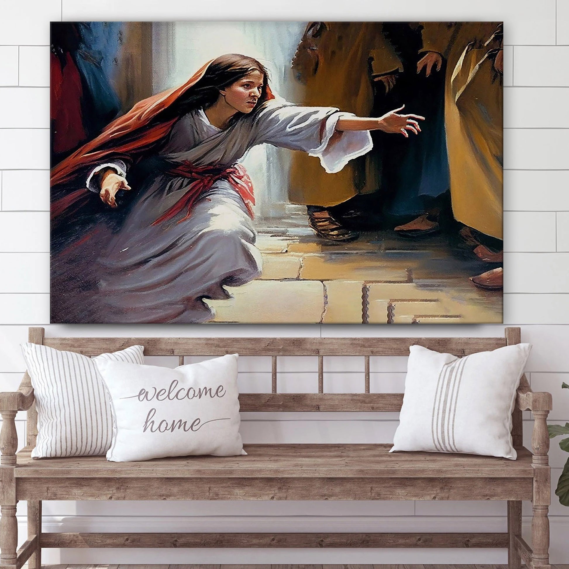 A Woman Healed Christian Art 1 - Canvas Picture - Jesus Canvas Pictures - Christian Wall Art