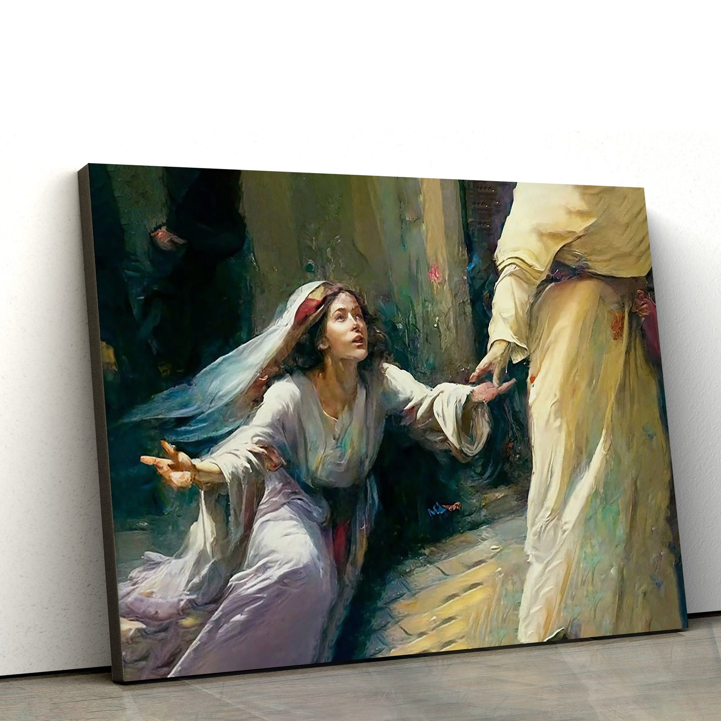 A Woman Healed Christian Art 2 - Canvas Picture - Jesus Canvas Pictures - Christian Wall Art
