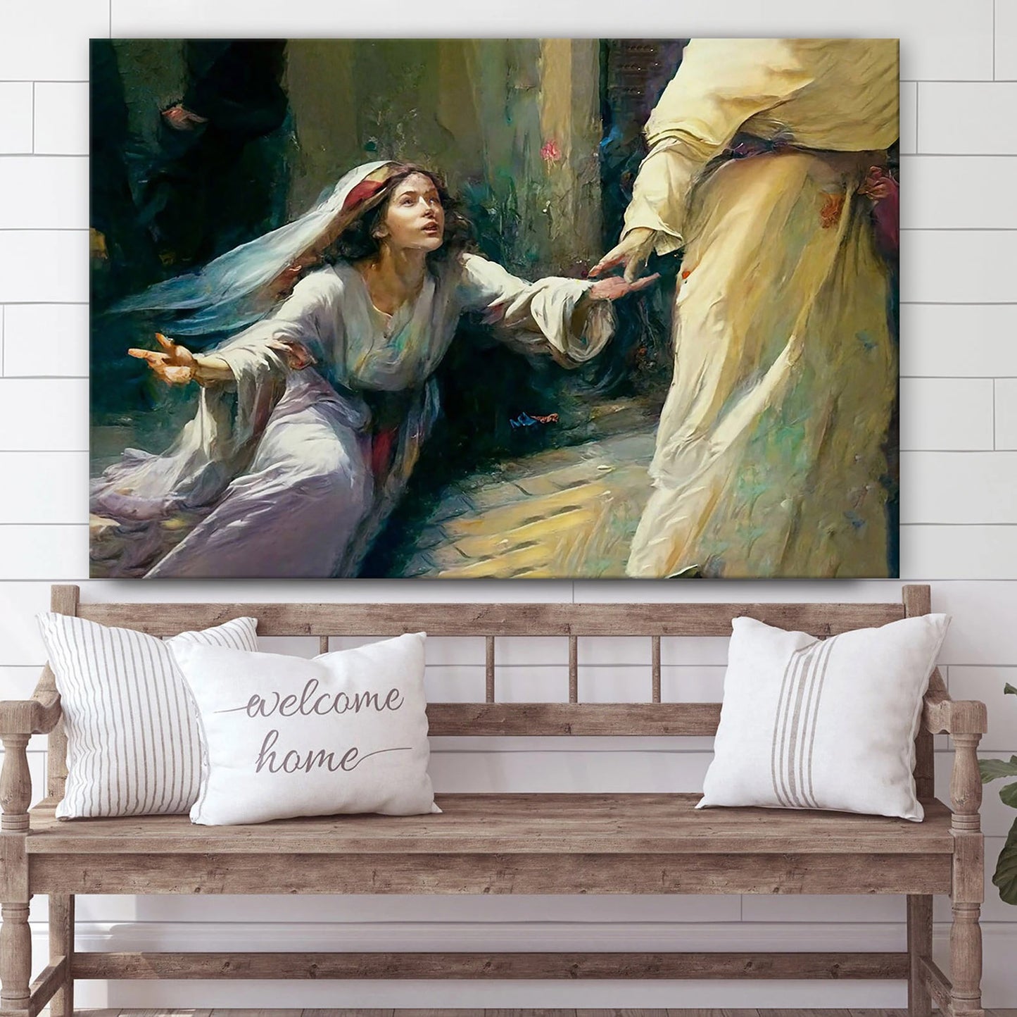 A Woman Healed Christian Art 2 - Canvas Picture - Jesus Canvas Pictures - Christian Wall Art